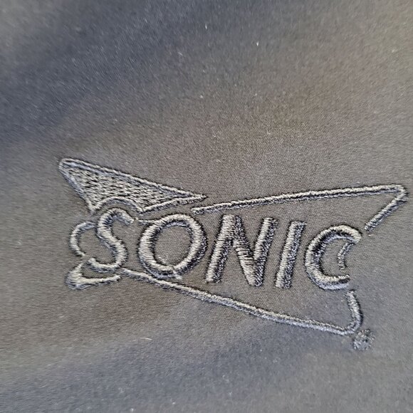 Sonic Jacket Womens Medium Black Bonded Fleece Full Zip Logo Stretch - Picture 2 of 10